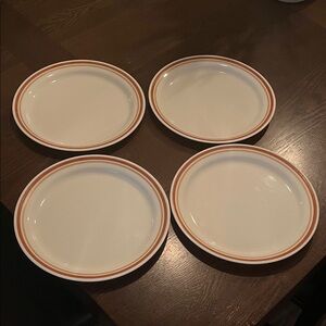 ▫️Vtg Corelle Cinnamon Chesnut Dinner Plates (4)